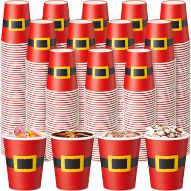 Imagem de Yaomiao 300 peças de copos de café descartáveis de 255 g, Papai Noel, boneco de neve, a granel, para bar de cacau quente, suprimentos de festa de Natal
