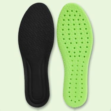 Imagem de Palmilha de massagem 5D feminina macia para tênis de corrida esportivo com absorção de choque, palmilha ortopédica unissex respirável para cuidados com os pés, tamanho 37-38