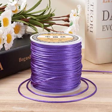 Imagem de 1 rolo de fio de nylon de 1 mm, cordão de cetim de rabo de rato, material para fazer você mesmo, cordão de nylon para colar, pulseira, joias, artesanato feito à mão, 70 m)/rolo (fosco)