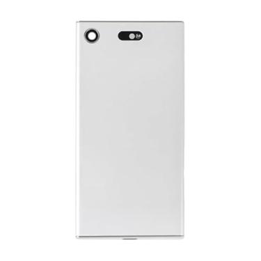 Imagem de SHOWGOOD Capa traseira de bateria para Sony Xperia XZ1 Capa traseira compacta peças de reposição com capa de lente de câmera (azul)
