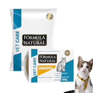 Imagem de Kit Premium Ração Fórmula Natural Vet Care Urinária 500g + Patê Úmido Urinário Para Gatos 100g