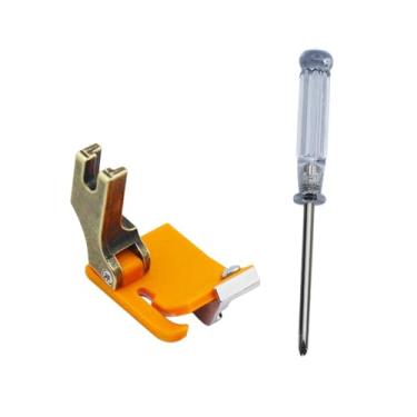 Imagem de Colaxi Calcador de bainha, acessório essencial para artesãos e fábricas de vestuário, ferramenta de costura para máquinas de costura com chave de fenda.