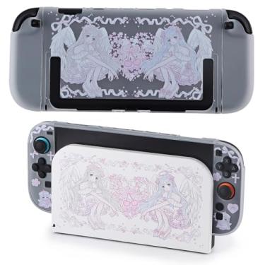 Imagem de Protective Case for Switch 2, Dock Case and Cover Skin for Nintendo Switch 2 Console Joycon Controller, Sakura Agnel Hard PC Slim Dockable Shell Pink Kawaii Gaming Protector Accessories