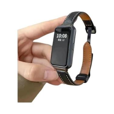 Imagem de Pulseira De Couro Magnética Para Huawei Band 10 9 8, Substituição De P