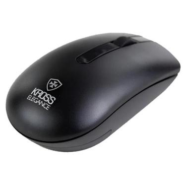 Imagem de Mouse Recarregável Sem Fio Silencioso Cor Preto - KROSS