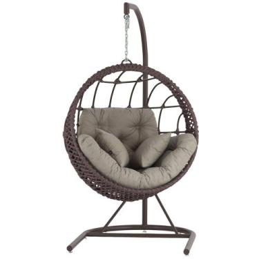 Imagem de Balanço Corda Náutica Suspenso com Suporte em Alumínio Trama Original,