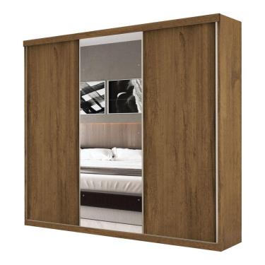 Imagem de Guarda Roupa Casal 3 Portas De Correr E 3 Espelhos Evidence Minastex
