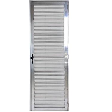 Imagem de Porta De Alumínio Palheta 2,10 X 0,90 Direita Brilhante