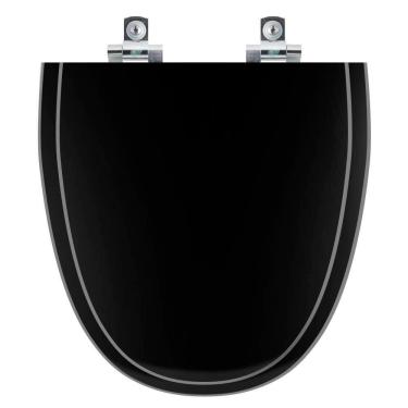 Imagem de Assento Sanitário Soft Close Up Preto Para Vaso Celite