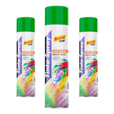 Imagem de Kit 3 Tinta Spray Verde Bandeira Mundial Prime 400ML