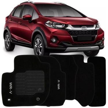 Imagem de Jogo de Tapete Automotivo Carpete Wrv 2017 à 2018 Soft Logo Bordado 5 Peças