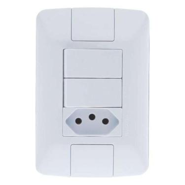 Imagem de Interruptor Simples + Tomada 10a Tramontina Aria - Conjunto 2 Peças