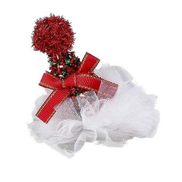Imagem de Adereços acessórios de cabelo coreano decoração feliz natal boné presentes prendedor vermelho Papai Noel floco de neve (E)