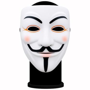 Imagem de Primary Shipments Premium Hacker Anonymous Style Masks Inspired by Project Zorgo & Spy Ninjas PZ9 (Rosy with Eye-Liner)