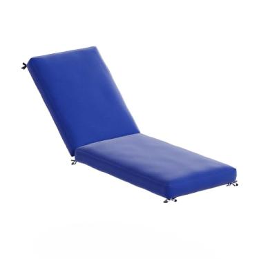 Imagem de Almofadas de espreguiçadeira ao ar livre 169 x 19,7 x 3,9 polegadas - Almofadas de cadeira impermeáveis e resistentes ao desbotamento para substituição de móveis ao ar livre - Almofadas de