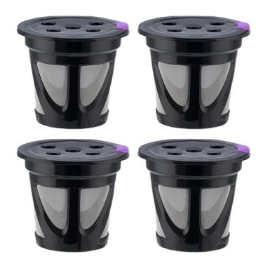 Imagem de Copo de filtro reutilizável 304 aço inoxidável K Cups compatível com cafeteiras MultiStream K-Supreme, K-Supreme Plus K-Slim Universal Coffee Pod Filter Black