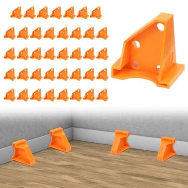 Imagem de Kit de espaçador de piso 40 peças para laminado e prancha de vinil, inclui lacunas de 1/10.2 cm e 1/5.1 cm, madeira, bambu, LVT, ferramentas de instalação de sub-piso