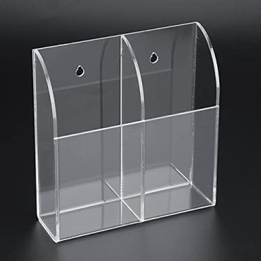Imagem de Mingzhe Suporte de Controle Remoto, Organizador de Caixa de Armazenamento de Parede de Acrílico para Telefone de Controle Remoto de TV de Ar Condicionado, Material Acrílico (2 compartimentos 700ml)