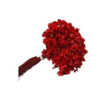 Imagem de Flor Sempre Viva Branca I Kit com ate 1.200 Flores Secas, Buquês, Decoração de Casamento e Eventos - Beleza Natural Eterna(Vermelho,2buquês)