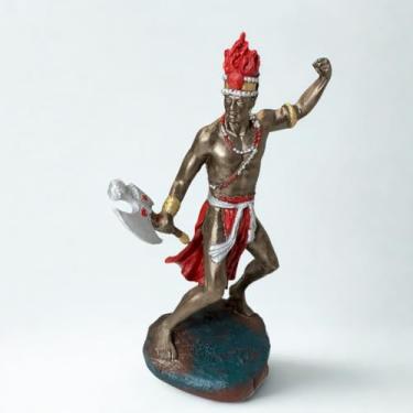 Imagem de Escultura Orixá Xangô Guerreiro 21 cm em Resina