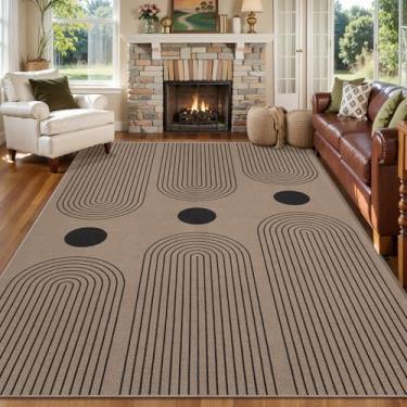 Imagem de Tangsoo Tapete de juta fácil lavável 12 x 18 cm, tapete antiderrapante para porta de casa de fazenda para cozinha, quarto, pátio