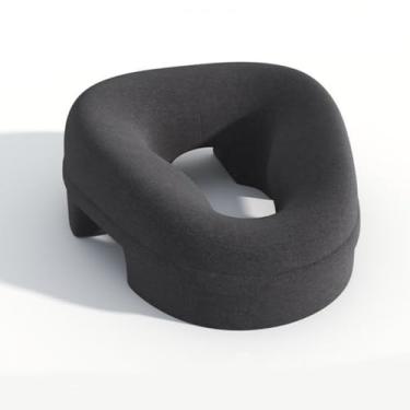 Imagem de Travesseiro Facial para Baixo, Design Macio de Espuma Viscoelástica, Suporte 3D, para Salão de Beleza Doméstico, Mantendo-se Aconchegante Em Todas As Estações (Cinza Escuro)