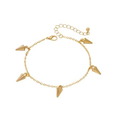 Imagem de Tornozeleiras femininas com borlas com pontas delicadas banhadas a ouro punk, corrente de elos, pulseira no tornozelo, moda, simples, vintage, verão, praia, pé, joias modernas, ajustáveis