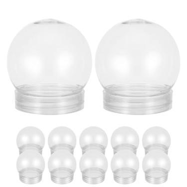 Imagem de PACKOVE Globo De Neve Faça Você Mesmo, 20 Peças, 4" Plástico Transparente Com Tampa Rosca, Vazio Para Artesanato Inverno E Primavera, 7,00 X 6,00 Cm,