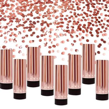 Imagem de Canhões De Confete,Kit Com 8 Peças Para Acessórios De Festa,Decorações De Aniversário Com Confete | Para Celebrações Internas Externas Natal Aniversários Casamentos Ano Novo Formatura