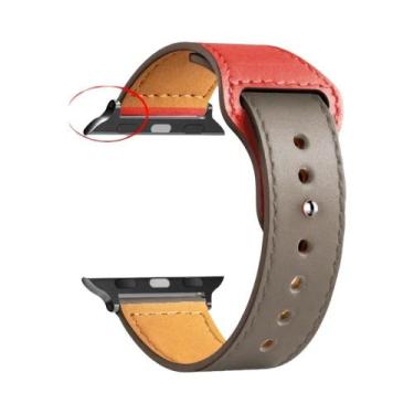 Imagem de Pulseira De Couro Unissex Para Apple Watch Series 8 9 3 4 5 6 SE 7 Ult