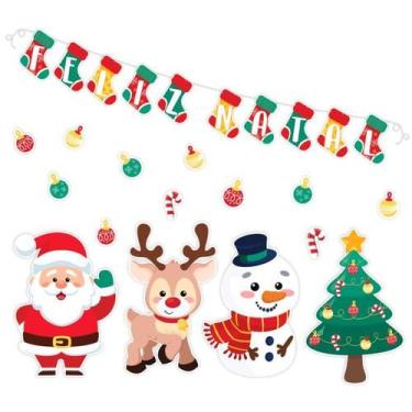 Imagem de Kit paineis feliz natal papai noel c/25un. - 206143 - piffer