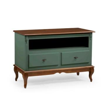 Imagem de Rack para Sala com Pés Luis XV 2 Gavetas e Nicho 60502 Linz Móveis - V