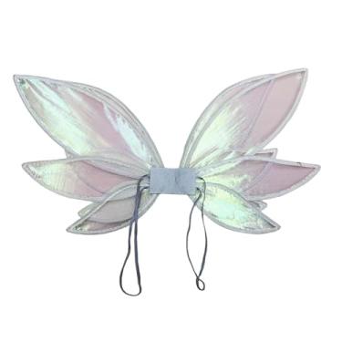 Imagem de kowaku Asas de fada - Adereço fotográfico para apresentações de palco, bailes de máscaras, Halloween e Carnaval, Branco