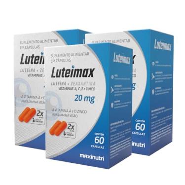 Imagem de Maxinutri, Kit 3 Luteimax Luteina e Zeaxantina 20mg 60 Caps Maxinutri