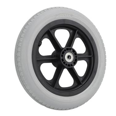 Imagem de Garosa Rodízio de Cadeira de Rodas de 12 Polegadas, Material PU, Pneu à Prova de Explosão Com Rolamento 6001, Design Antiderrapante para Substituição Manual Elétrica de Cadeira de Rodas