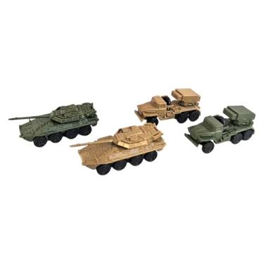 Imagem de Fenteer Kit de Montagem de Modelo de Tanque 1/144 com 4 Peças - Quebra-Cabeças, Decoração para Casa, Artesanato E Hobbies