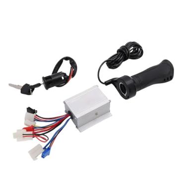 Imagem de RiToEasysports Kit de Controlador de Bicicleta Elétrica, Controlador de Velocidade de Motor Escovado de 250 W Com Punho do Acelerador e Trava de Chave para Triciclos e Scooters