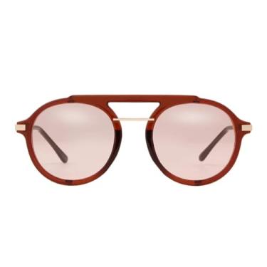 Imagem de HCHES Óculos de Sol Metálicos Steampunk Masculino Feminino Moda Redondo Vintage (3)