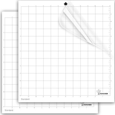 Imagem de Tapetes de corte 5000Times para Silhouette Cameo 5/4/3/2/1 padrão 30,5 x 30,5 cm, reutilizável, fosco de longa duração, para projetos de cartolina HTV de vinil (fosco, 30,5 x 30,5 cm)