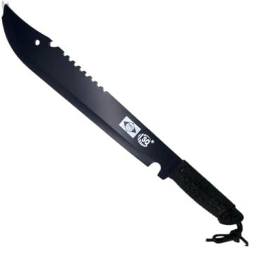 Imagem de Faca Tática Militar com Bainha, Aço Inoxidável, 31cm, Cabo Emborrachado, para Camping, Pesca, Selva