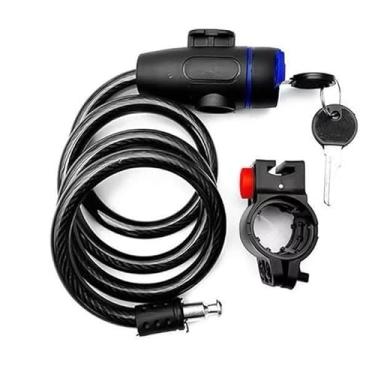 Imagem de Trava Cabo De Aço Cadeado Segurança Bike Moto Espiral Anti-Roubo (Cadeado bike/moto)