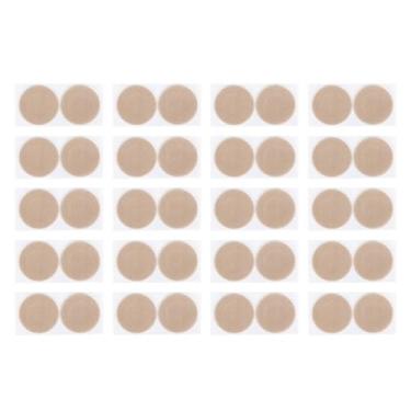 Imagem de SIWOTED 20 pares de capa masculina para proteção de mamilos, tecido não tecido, prevenção de atrito, protetor de mamilo para corrida, surf, ciclismo, 4,5 cm (Cor da pele)