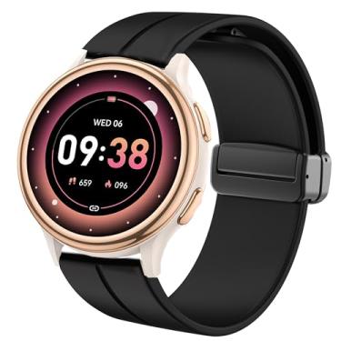 Imagem de Pulseira esportiva de silicone macio de 20 mm e 22 mm, compatível com relógios inteligentes HaSaKei G53, Sanorum G53, G56