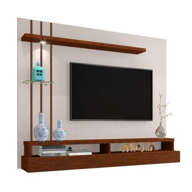 Imagem de Painel Para Tv De Até 55 Suspenso éden Off White/canela