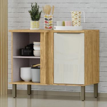 Imagem de Módulo De Cozinha Balcão De Canto 1 Porta - Verace Marrocos-off White