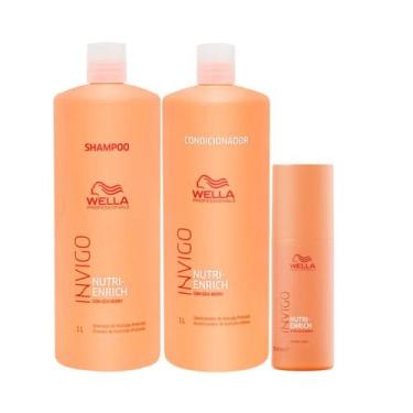 Imagem de Wella Nutri-Enrich Sh 1000ml + Cond 1000ml + Leave-in 150ml - Wella pr