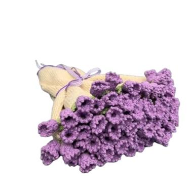 Imagem de Manta Bouquet de Rosa Muguete Kit Crochê Artesanal Lã DIY com Fios Algodão Leite Ferramentas e Tutorial Detalhado para Sofá Macia Aconchegante Sesta Decoração Mesa Vaso