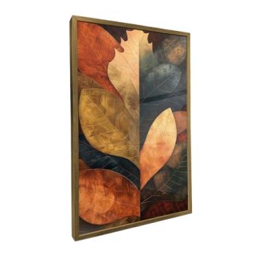 Imagem de Cartazes Pôsteres e Impressões Quadro Decorativo com Moldura Sala Quarto Pintura Natureza As Folhas de Outono Quadros e Obras de Arte(Nogueira 50x70 Sem Vidro)