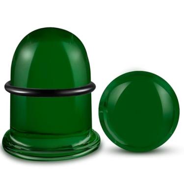 Imagem de WINSENET Kit de alongamento de orelha de vidro, 2 peças, plugues de 8 mm para medidores de orelha com anéis de borracha, kit de alongamento de orelha de vidro alargador de orelha, piercing corporal