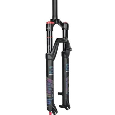 Imagem de Forquilhas de Suspensão Bicicleta Tubo Reto MTB Ajuste Rebote Ar Montanha Liga Alumínio e Magnésio Bloqueio Remoto Manual Ciclismo